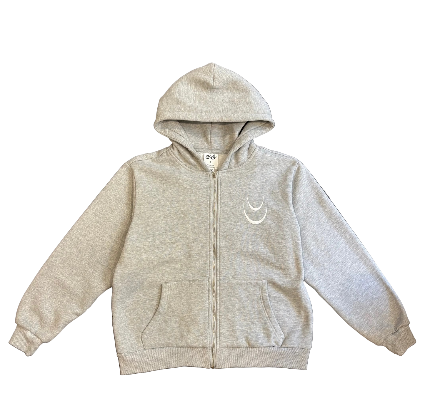 Grey zip hoodie